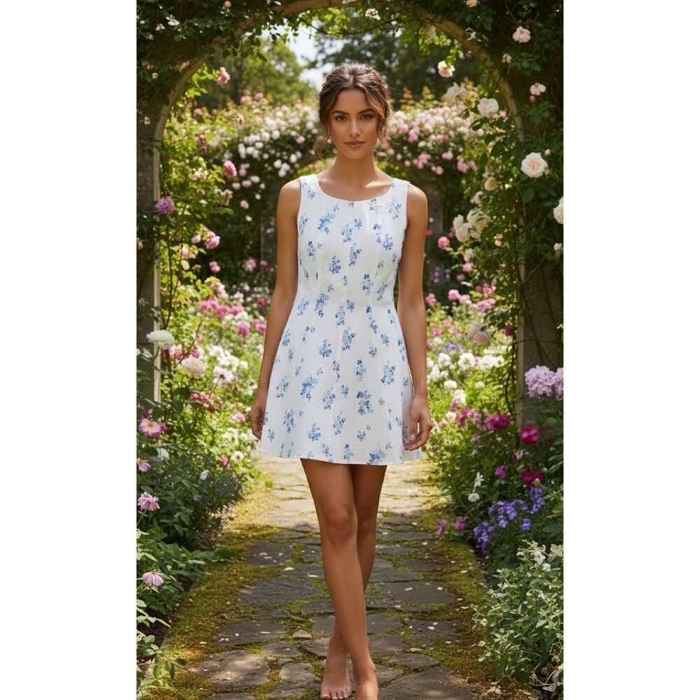 NWT Reformation Amorette in Delicacy Floral Linen Mini Dress 2 $178